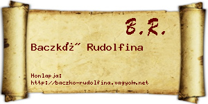 Baczkó Rudolfina névjegykártya